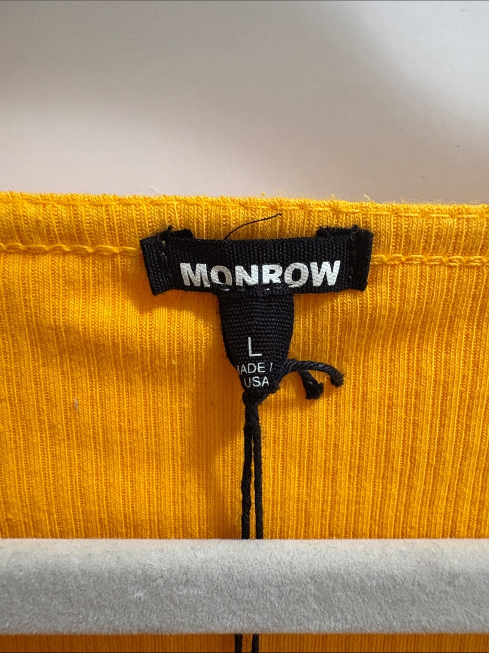 Monrow Ribbed Ruched Tank Dress - Yellow - Picture 4 of 5